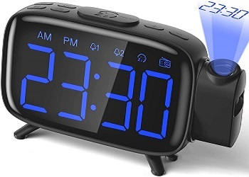 ELEHOT Direct Projection Alarm Clock Radio