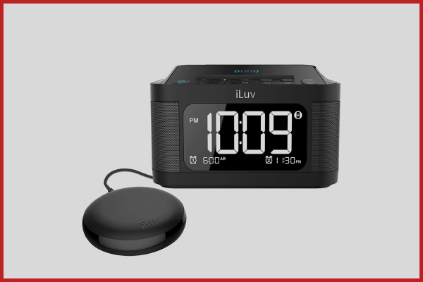 3. iLuv Time Shaker Wireless Charging Bluetooth Speakers With Alarm Clock
