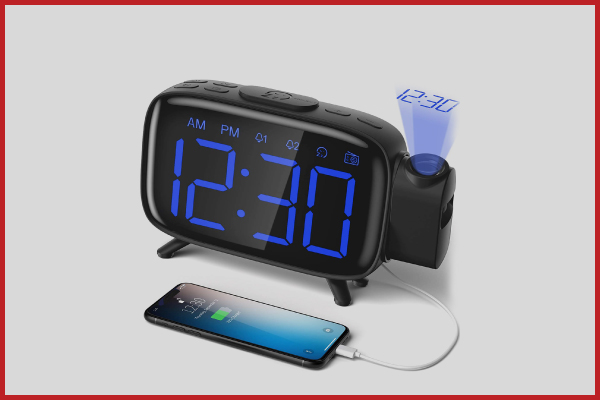 4. ELEHOT Direct Projection Alarm Clock Radio
