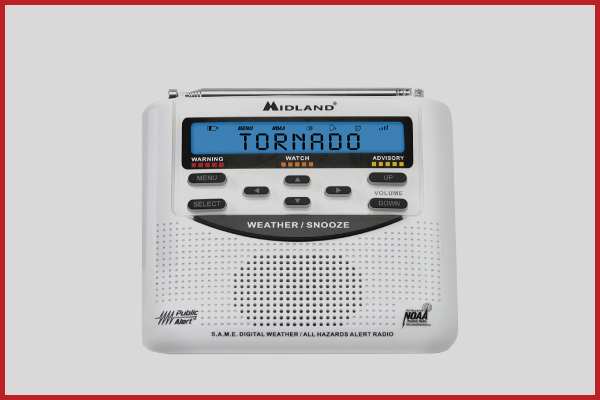 4. Midland WR120 NOAA Emergency Weather Alert Radio