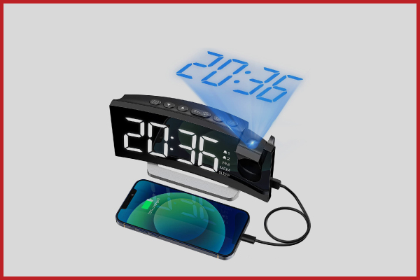 5. Simalac Projection Alarm Clock