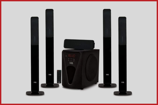 8. Acoustic Audio AAT5005 Bluetooth Tower 5.1 Home Theater Speaker System