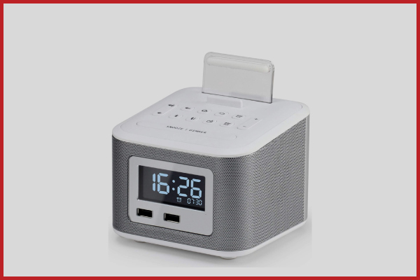 8. Alarm Clock Radio Wireless Bluetooth Speaker Digital Alarm Clock USB Charger for Bedroom