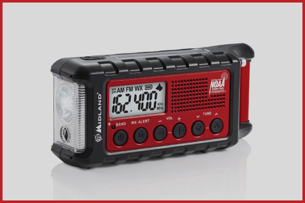 8. Midland ER300 Emergency Crank Weather Radio